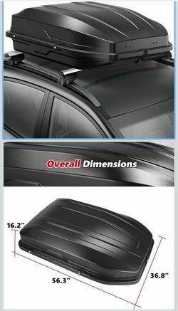 Rooftop Cargo Box, 13 Cubic Ft 110 lbs Capacity