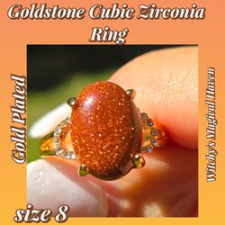 Goldstone Oval Ring