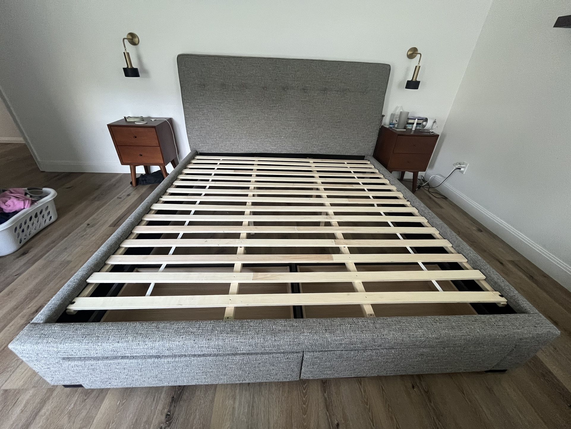 King Sized Bed Frame With Storage 