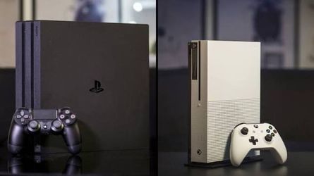 PS4 and Xbox 1  with controllers