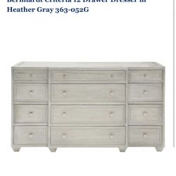 Bernhardt Criteria 12 Drawer Dresser in Heather Gray 363-052G
