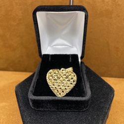 Diamond Cut Heart Pendant 
