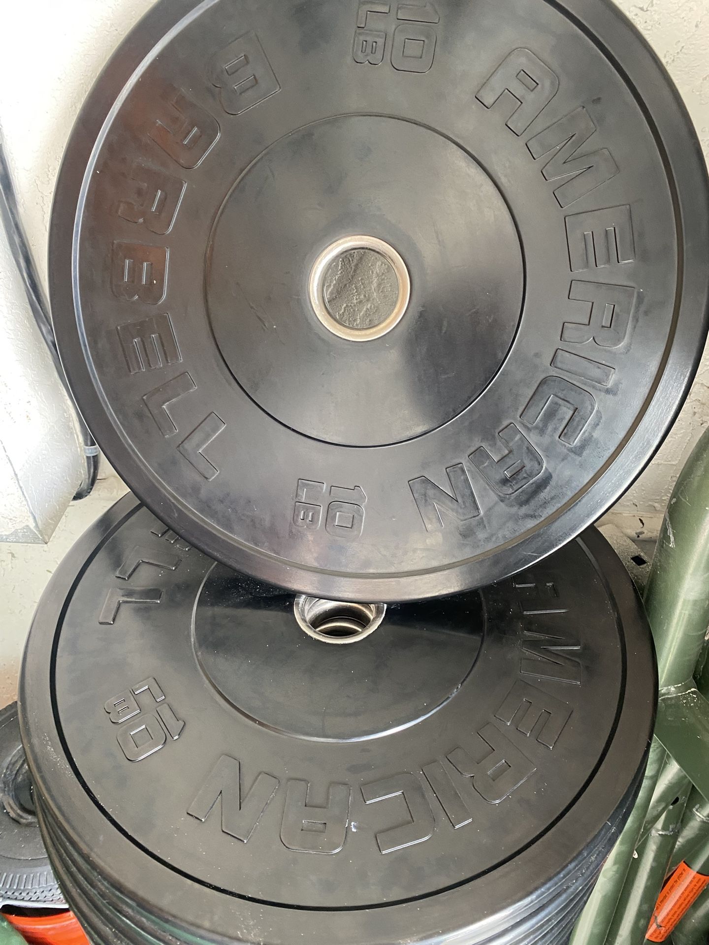 $1. Rubber Plates (work Out Equipment)