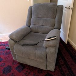 gray fabric power lift recliner Electronic Chair Like Now 