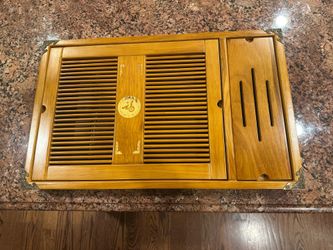Wooden Tea Tray with Drainage Hose
