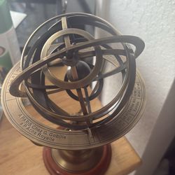 18" Brass Armillary Engraved Nautical Sphere Globe-World
