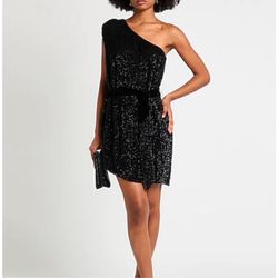 Retrofete Black Sequin Dress