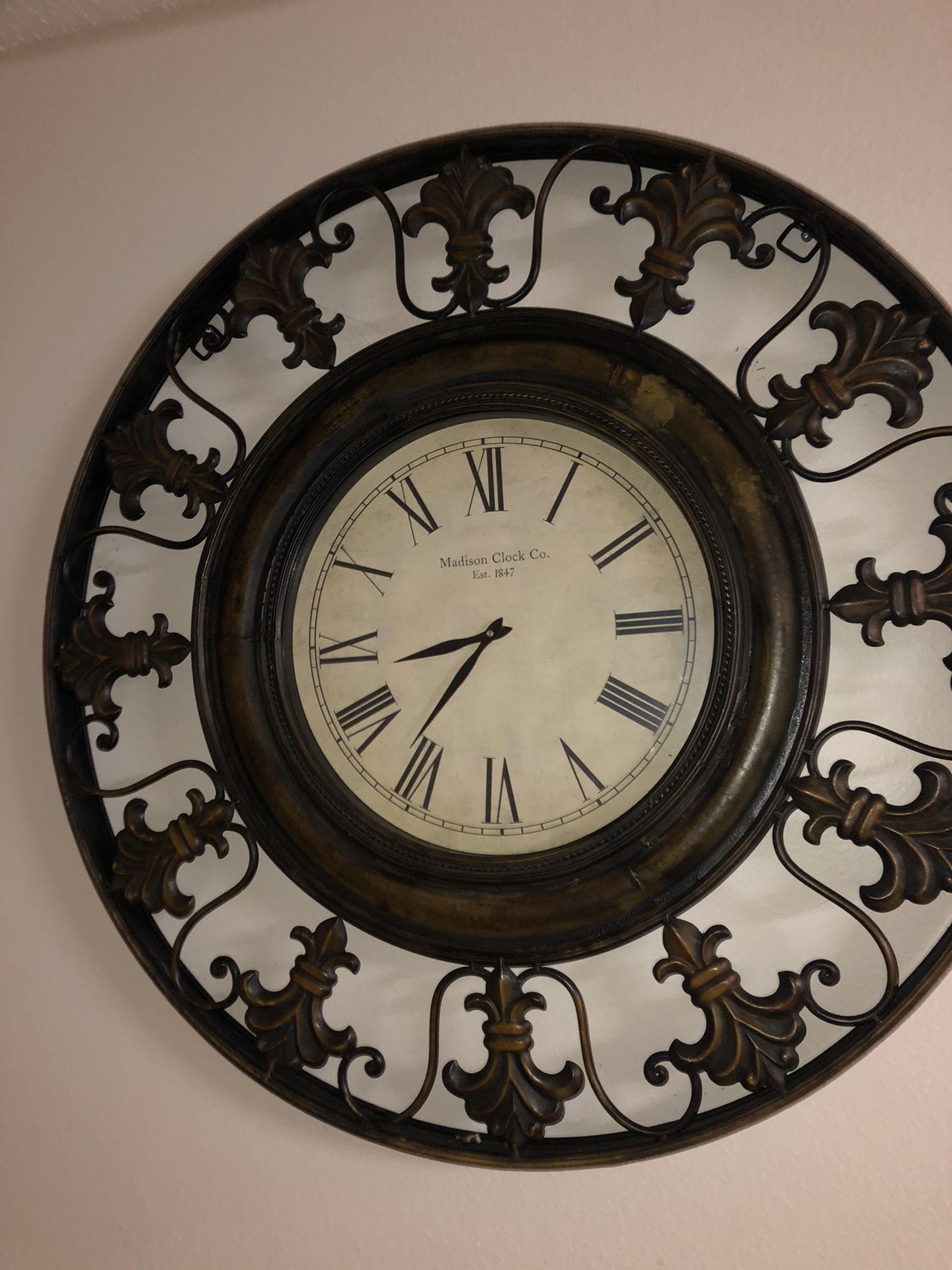 Vintage Metal Clock 