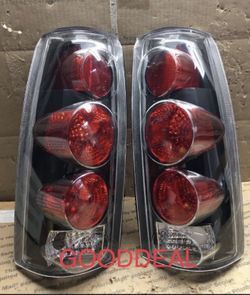 #OT07 88-99 Chevy Chevrolet CK Pickup Blazer Escalade Black Clear Tail Light Pair Lamp Taillight