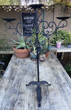Beautiful Vintage Wrought Iron Candelabra $40