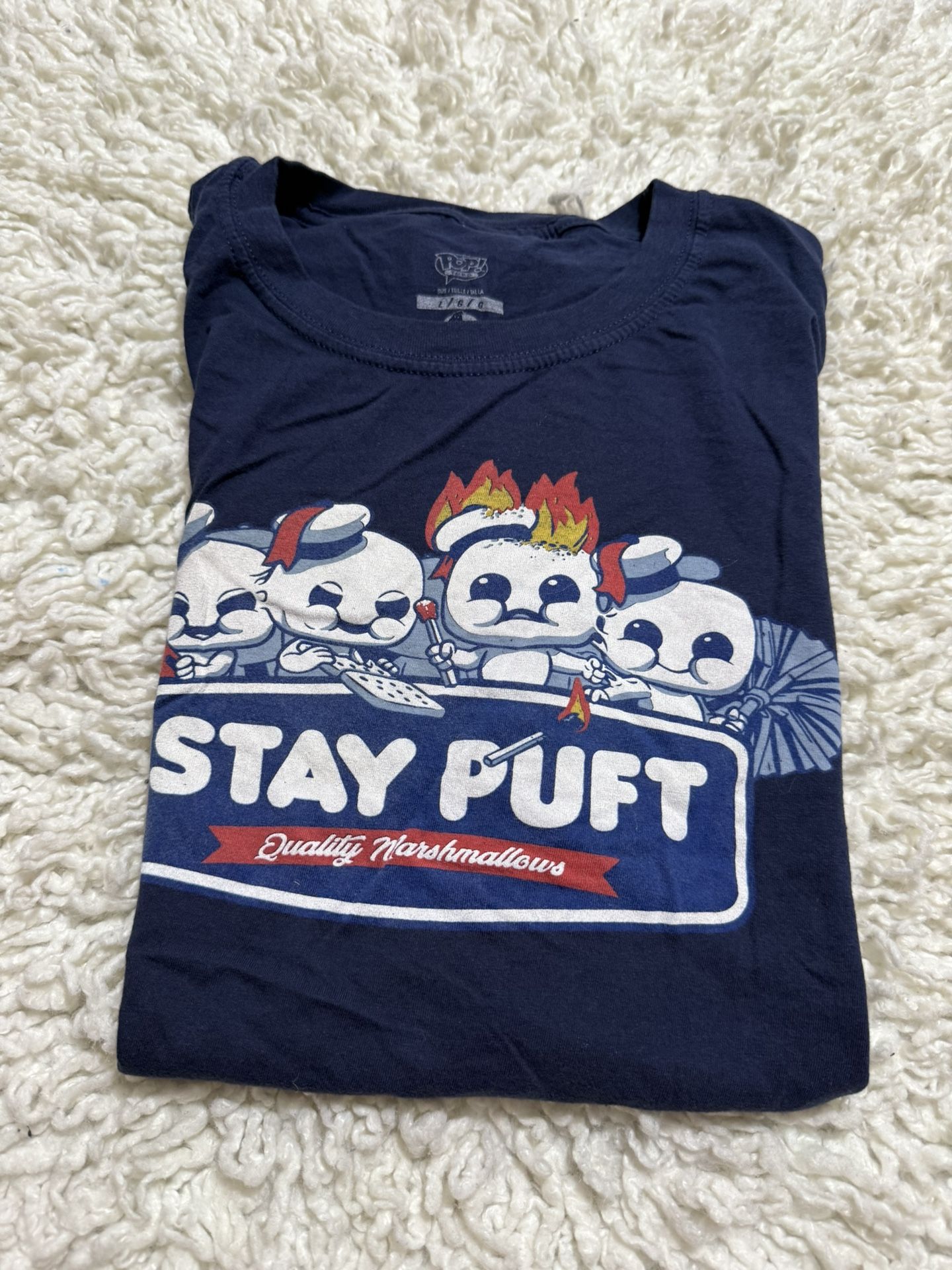 Pop Tees Ghostbusters Unisex T Shirt Classic Size large Blue Funko Pop Tee