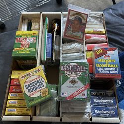 Misc box of baseball cards and sets $75