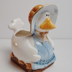 Vintage Josef Originals Country Goose Small Planter Scrubby Holder Farmhouse