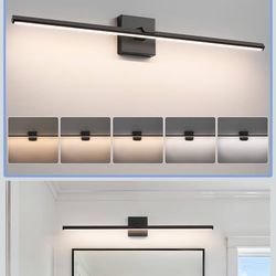 Brand New Modern Bathroom Vanity Light 32 Inch Matte Black Dimmable, 5 Color Temp
