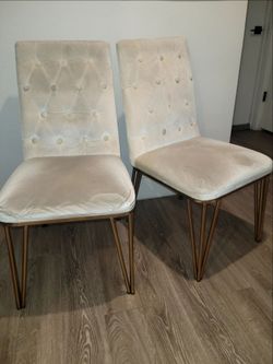 Velvet dining chairs set of 2