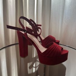 Cherry Red Platform Sandals - Size 7 - Chinese Laundry - Never Worn!