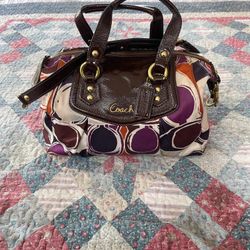 Coach Ashley 20034 Hand Drawn Print Authentic
