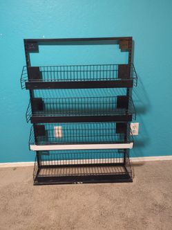 Commercial Metal Display Rack with adjustable baskets