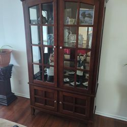Cherry Wood Display Cabinet