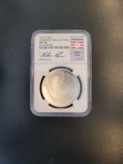 2014 P S $1 Hall Of Fame MS70 Autographed Nolan Ryan