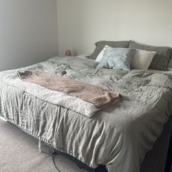 Purple Mattress and Electronic Bed Frame