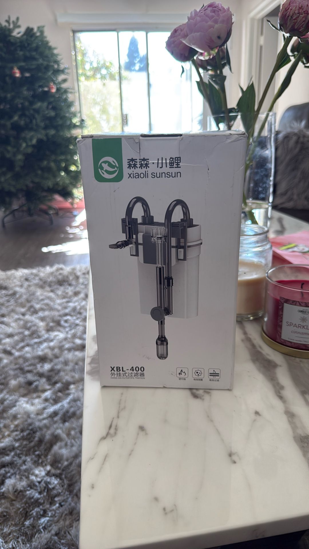 Power Pumps Wall-Mounted Small Circulating Tank Filter, Fish Tank Waterfal Filter, Aquarium External Water Pump Pump Accessories (Color : XBL 400(L))