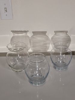 3 Glass Dispay Bowls For Any Item