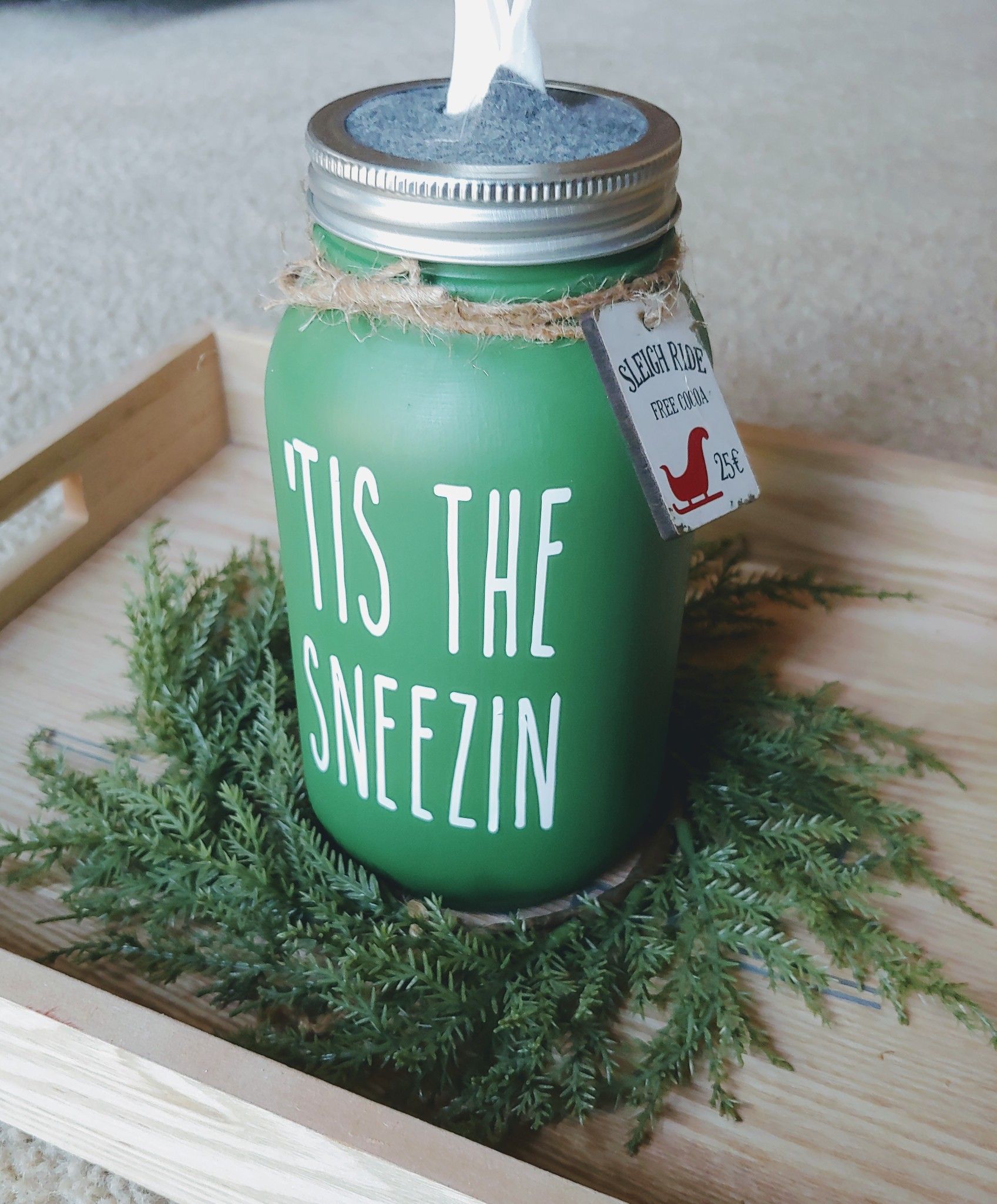 Mason tissue jar