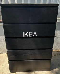 Black dresser tall chest of drawers modern style pressed particleboard L32”*D19”*H47”(address in description)
