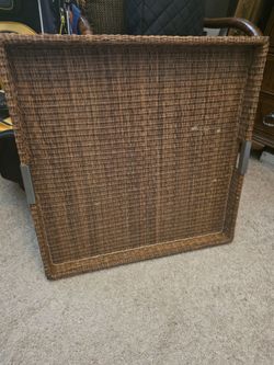 25" X 25" Wicker Tray
