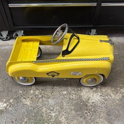 Vintage Gearbox Ride On New York Taxi Yellow Cab-great Working Condition