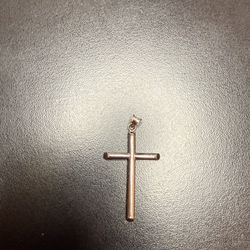 Solid 14K White Gold Cross Pendant – Solid Gold – Brand New