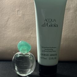 Giorgio Armani Acqua Di Gioia Lotion And Perfume Set