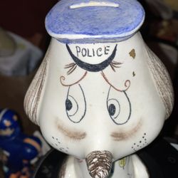 Vintage Police Dog Bank