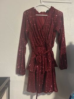 Red sequin dress size 12
