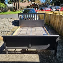 IKEA HEMNES GREY QUEEN Platform Bed Frame-Excellent Condition!