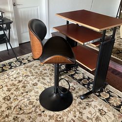 Standup Desk with Adjustable Swivel Adjustable Height Chair