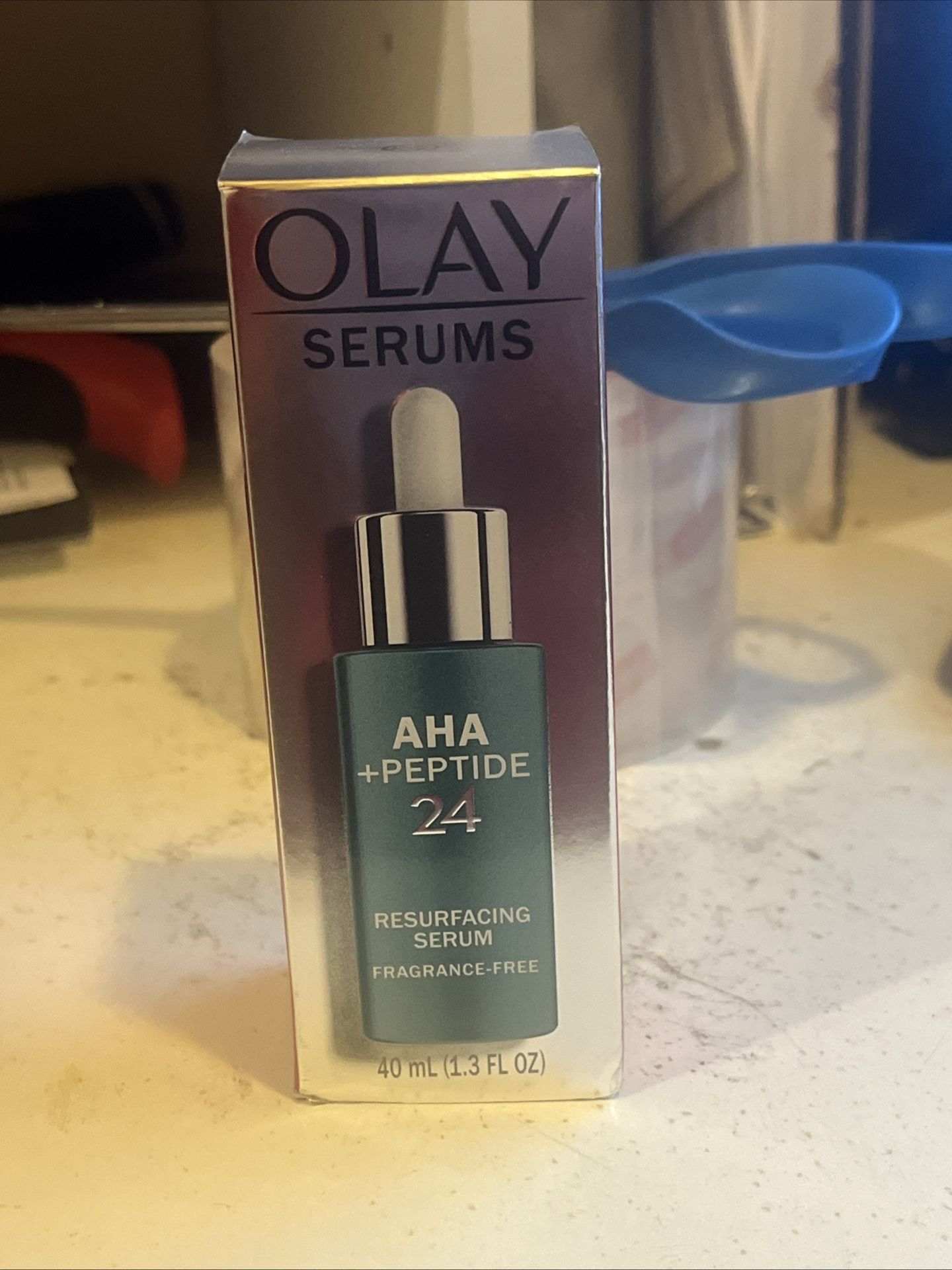 Olay Serums AHA + Peptide 24 Resurfacing Serum Fragrance-Free 1.3 fl oz New