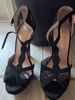 Black Lace Heels