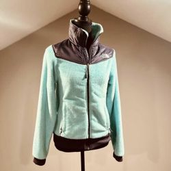 Like New Turqouis and Gray North Face Jacket - Small