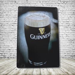 Guinness Vintage Style Antique Collectible Tin Metal Sign Wall Decor