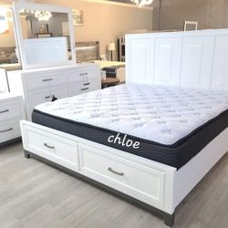 
🏐ASK DISCOUNT COUPOn☆ queen King full twin bed dresser mirror nightstand bunk bed options○ Bry White Storage Platform Bedroom Set 