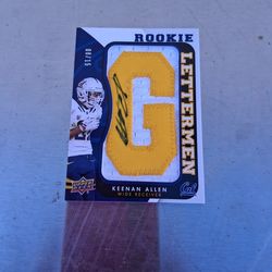 2013 Keenan Allen Rockie Letterman Autographed  Upper Deck Trading Card