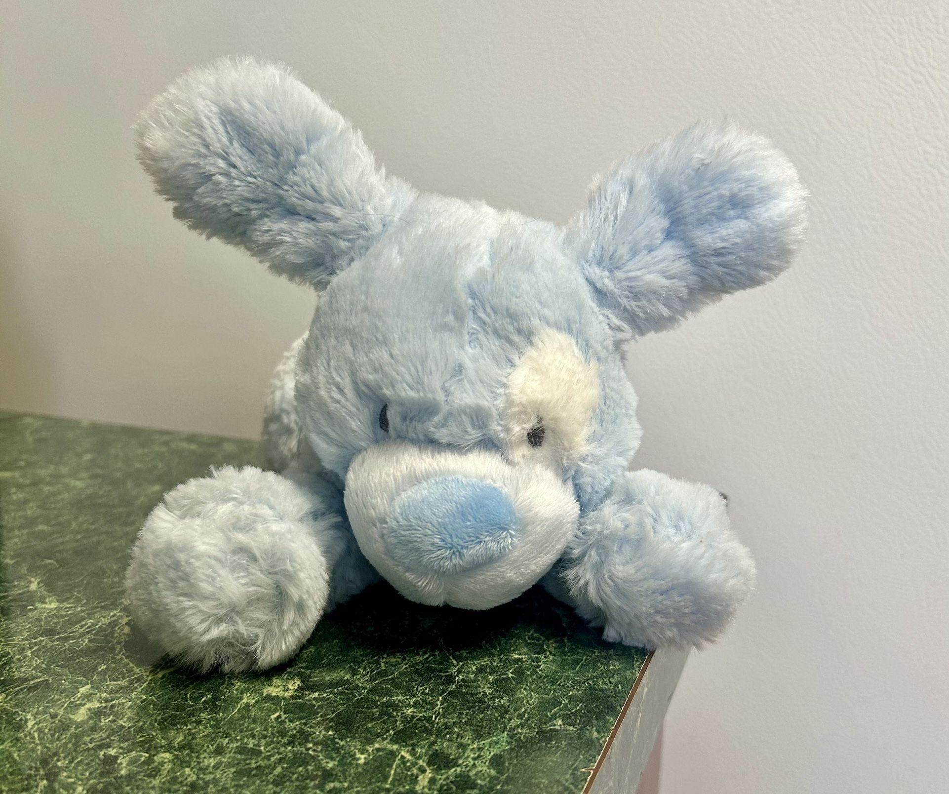 Nat & Jules Blue White Puppy Dog Plush Stuffed Animal 10" Baby Toy Demdaco