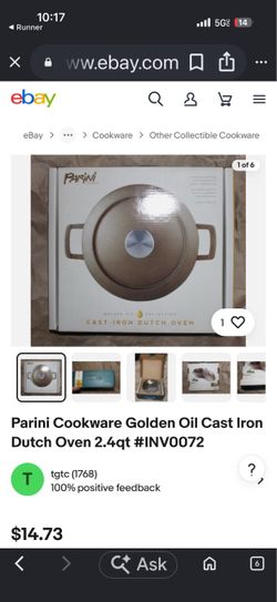 Parini Golden Oil Cast Iron Dutch Oven 2.4qt