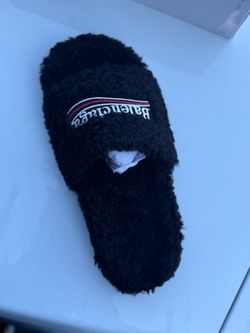 Balenciaga Furry Slide Slipper Black