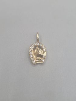 14K Yellow Gold Horseshoe Charm