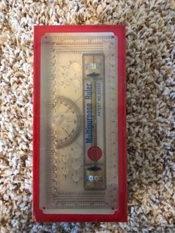 Vintage Golden Star Multipurpose Ruler w/ instructions