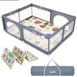 New IN Box 71"x47"x26" Large  BABY Playpen With Floor Mat & Anti Collision Foam Toddler Play yard Corralito DE Bebe Child Activity Center