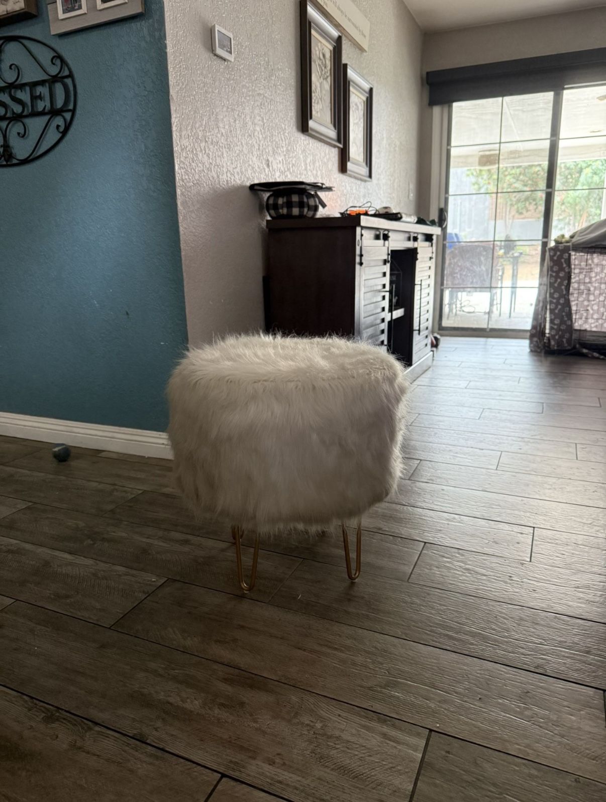 Fur Stool Chair